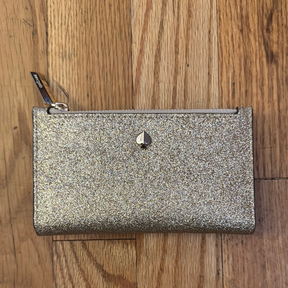 Kate Spade Gold Glitter Wallet